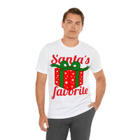 Unisex Jersey Short Sleeve Holiday Tee, "Santa's Favorite"