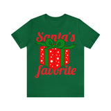 Unisex Jersey Short Sleeve Holiday Tee, "Santa's Favorite"