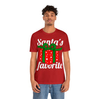 Unisex Jersey Short Sleeve Holiday Tee, "Santa's Favorite"