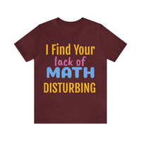 Unisex Jersey Short Sleeve Tee, "Math"