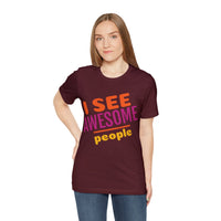 Unisex Jersey Short Sleeve Tee, "Awesome People"