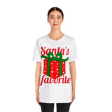 Unisex Jersey Short Sleeve Holiday Tee, "Santa's Favorite"