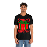 Unisex Jersey Short Sleeve Holiday Tee, "Santa's Favorite"