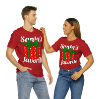 Unisex Jersey Short Sleeve Holiday Tee, "Santa's Favorite"