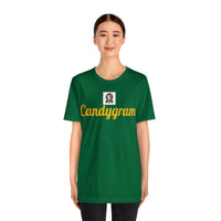 Unisex Jersey Short Sleeve Holiday Tee, "Candygram"