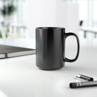 Large Black "I Love Hiking" Mug 15oz