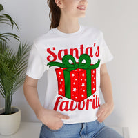 Unisex Jersey Short Sleeve Holiday Tee, "Santa's Favorite"