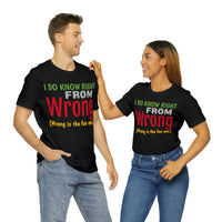 Unisex Jersey Short Sleeve Seasonal Tee, "Wrong"