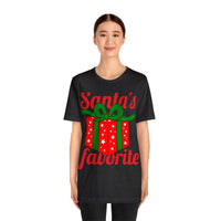 Unisex Jersey Short Sleeve Holiday Tee, "Santa's Favorite"