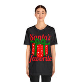 Unisex Jersey Short Sleeve Holiday Tee, "Santa's Favorite"