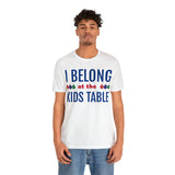 Unisex Jersey Short Sleeve Holiday Tee, "Kids Table"