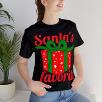 Unisex Jersey Short Sleeve Holiday Tee, "Santa's Favorite"