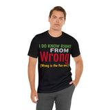 Unisex Jersey Short Sleeve Seasonal Tee, "Wrong"