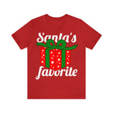 Unisex Jersey Short Sleeve Holiday Tee, "Santa's Favorite"