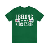 Unisex Jersey Short Sleeve Holiday Tee, "Kids Table"