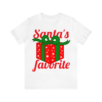 Unisex Jersey Short Sleeve Holiday Tee, "Santa's Favorite"