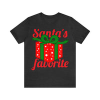 Unisex Jersey Short Sleeve Holiday Tee, "Santa's Favorite"