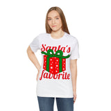 Unisex Jersey Short Sleeve Holiday Tee, "Santa's Favorite"