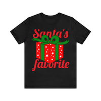 Unisex Jersey Short Sleeve Holiday Tee, "Santa's Favorite"