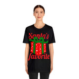 Unisex Jersey Short Sleeve Holiday Tee, "Santa's Favorite"