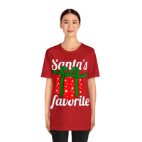 Unisex Jersey Short Sleeve Holiday Tee, "Santa's Favorite"