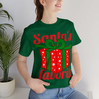 Unisex Jersey Short Sleeve Holiday Tee, "Santa's Favorite"