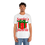 Unisex Jersey Short Sleeve Holiday Tee, "Santa's Favorite"