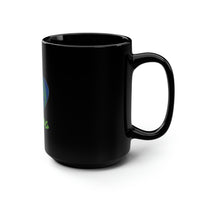 Large Black "I Love Hiking" Mug 15oz