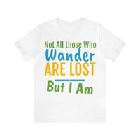 Unisex Jersey Short Sleeve Tee, "Wander"