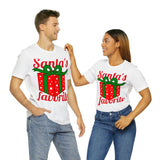 Unisex Jersey Short Sleeve Holiday Tee, "Santa's Favorite"