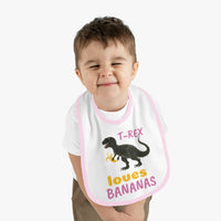 "T-Rex Bananas" Contrast Trim Jersey Bib