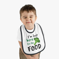 "Broccoli" Contrast Trim Jersey Bib