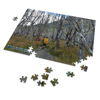 Hikers in Silver Forest, Torres del Paine, Patagonia.  Jigsaw Puzzle (252-Piece)