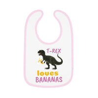 "T-Rex Bananas" Contrast Trim Jersey Bib
