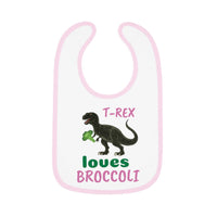 "T-Rex Broccoli" Contrast Trim Jersey Bib