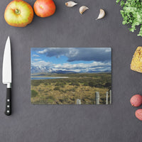 "Patagonia Landscape"  Tempered Glass Cutting Board, 2 sizes