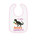 "T-Rex Carrots" Contrast Trim Jersey Bib