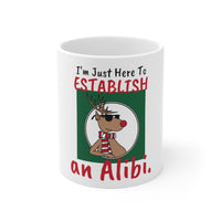 Ceramic Holiday "Alibi" Mug, 11oz