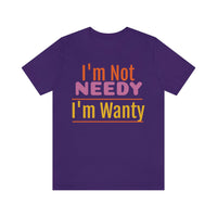 Unisex Jersey Short Sleeve Tee, "Wanty"