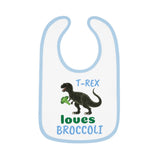 "T-Rex Broccoli" Contrast Trim Jersey Bib