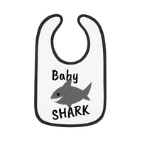 "Baby Shark" Contrast Trim Jersey Bib