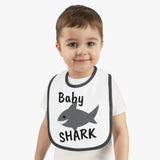 "Baby Shark" Contrast Trim Jersey Bib