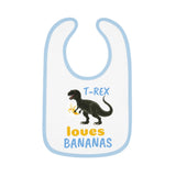 "T-Rex Bananas" Contrast Trim Jersey Bib