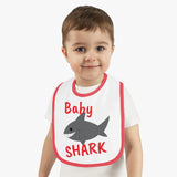 "Baby Shark" Contrast Trim Jersey Bib