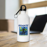 Stainless Steel IRW "Hydrate!" Water Bottle w/carabiner, 14oz